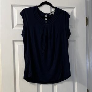 Daniel Rainn Navy Sleeveless Blouse